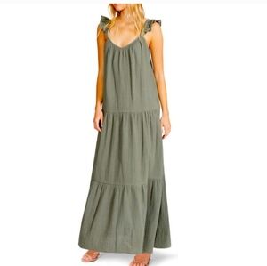 Steve Madden NWT Flutter sleeve maxi dress XL